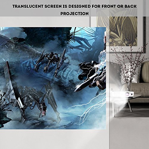 Projector Screen,Projector Curtain Rear Projection Screen 60-120 Inch Portable Foldable White Projector Curtain Screen 16:9 Indoor/Outdoor Movie Theater Open-air Cinema (100inch)
