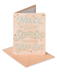 american greetings birthday card for niece (you sparkle)