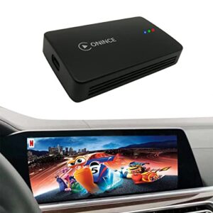 onince wireless carplay adapter, support netflix &youtube & disney+,android auto wireless adapter, play u-disk, android 10 multimedia video box, ai box, usb dongle for factory wired carplay cars