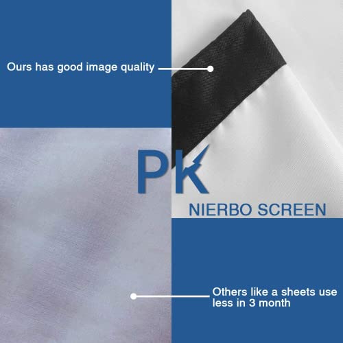 NIERBO Projector Screen Large 250 Inches 16:9 Wall Mounted Canvas HD Projection Screen Folded for Outside Home Theater 1.6 Gain Not Include Mount