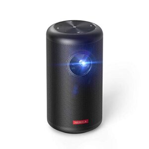 nebula capsule ii smart mini projector, by anker, palm-sized 200 ansi lumen 720p hd portable projector pocket cinema with wi-fi, dlp, 8w speaker, 100 inch picture, 3, 600+ apps (renewed)