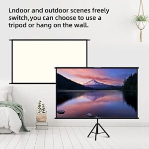 Projector Screen with Stand,Lejiada 100 inch Indoor Outdoor Projection Screen, Portable 16:9 4K HD Movie Screen with Carry Bag Wrinkle-Free Design for