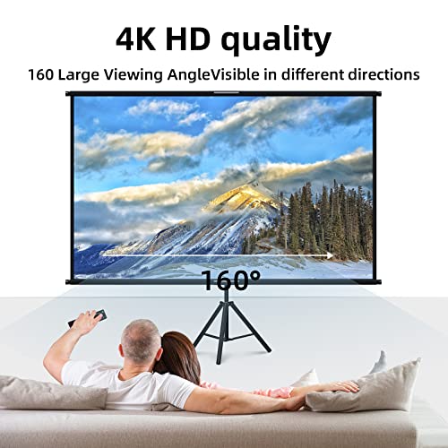 Projector Screen with Stand,Lejiada 100 inch Indoor Outdoor Projection Screen, Portable 16:9 4K HD Movie Screen with Carry Bag Wrinkle-Free Design for