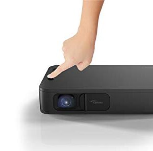 Optoma LH150 Portable 1080p LED Mini Projector with Battery, for Outdoor Movies or Office Presentations, 2.5 Hour Battery Life, USB Display Screen Mirroring, Smartphone Compatible, Black