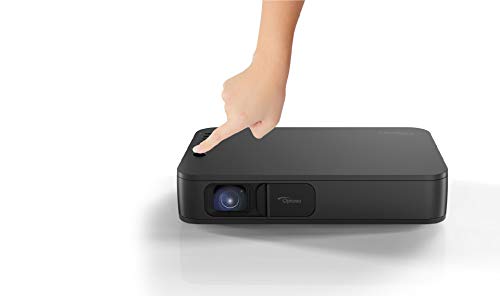 Optoma LH150 Portable 1080p LED Mini Projector with Battery, for Outdoor Movies or Office Presentations, 2.5 Hour Battery Life, USB Display Screen Mirroring, Smartphone Compatible, Black