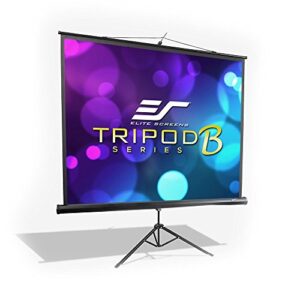 Elite Screens Tripod B, 50-INCH 1:1, Lightweight Pull Up Foldable Stand, Manual, Movie Home Theater Projector Screen, 4K / 8K Ultra HDR 3D Ready, US Based Company 2-Year Warranty, T50SB - Black