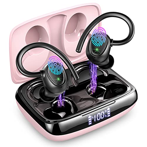 Wireless Earbud, Bluetooth 5.3 Headphones Sport Wireless Bluetooth Earphones in Ear Noise Cancelling Earbud with Mic Deep Bass, Earhooks Ear Buds IP7 Waterproof 48H Headset for Running Gym[2022 New]