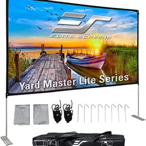 Elite Screens Yard Master Lite, 125-inch Outdoor Projector Screen 16:9 Double Sided Wrinkle-Free Foldable Portable Indoor Movie Projection Screen, | US Based Company 2-Year Warranty,OMS125HLITE