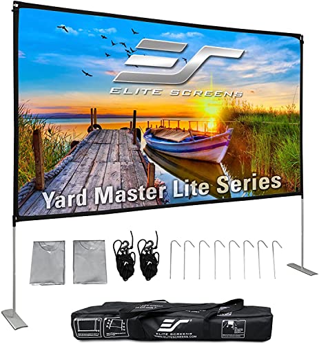 Elite Screens Yard Master Lite, 125-inch Outdoor Projector Screen 16:9 Double Sided Wrinkle-Free Foldable Portable Indoor Movie Projection Screen, | US Based Company 2-Year Warranty,OMS125HLITE