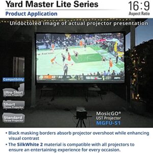 Elite Screens Yard Master Lite, 125-inch Outdoor Projector Screen 16:9 Double Sided Wrinkle-Free Foldable Portable Indoor Movie Projection Screen, | US Based Company 2-Year Warranty,OMS125HLITE