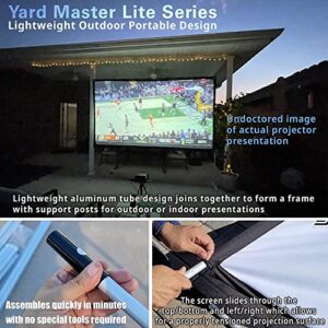 Elite Screens Yard Master Lite, 125-inch Outdoor Projector Screen 16:9 Double Sided Wrinkle-Free Foldable Portable Indoor Movie Projection Screen, | US Based Company 2-Year Warranty,OMS125HLITE