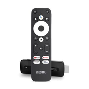 tv stick android – mecool kd3 android tv stick with google netflix certified, dol-by audio 4k streaming stick with 2gb ram and 8gb rom supported 2.4g/5g wifi with remote control