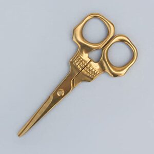 Suck UK Stainless Steel Skull Scissors Novelty Scissors, for General Purpose and Household Use, Gold