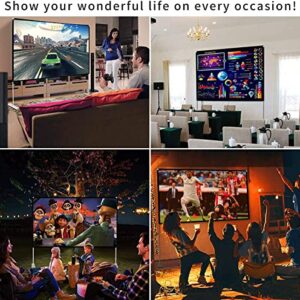 Projector Screen with Stand 120 inch Portable Projection Screen 16:9 4K HD Rear Front Projections Movies Screen with Carry Bag for Indoor Outdoor Home Theater Backyard Cinema Travel