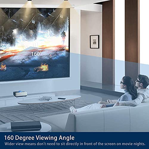 120" Motorized Projector Screen Electric Diagonal Automatic Projection 4:3 HD Movies Screen for Home Theater Presentation Education Outdoor Indoor W/Remote Control and Wall/Ceiling Mount (White)