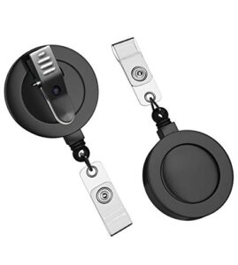 n1u 10 pack badge reels retractable with swivel alligator clip – retractable badge clips for work – retractable badge holders with clip for nurses – durable retractable id badge clips in bulk – n1u