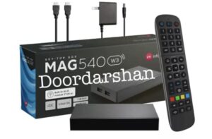 newest 2022 doordarshan mag 540w3 4k, built-in dual band 2.4g/5g wifi, hdmi cable (much faster than old mag 324w2, 424w3, 524w3 and 522w3) black