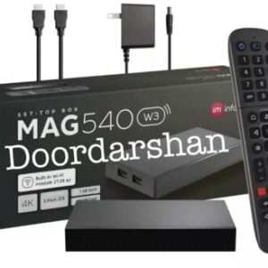 Newest 2022 Doordarshan Mag 540W3 4K, Built-in Dual Band 2.4G/5G WiFi, HDMI Cable (Much Faster Than Old Mag 324w2, 424W3, 524w3 and 522w3) Black