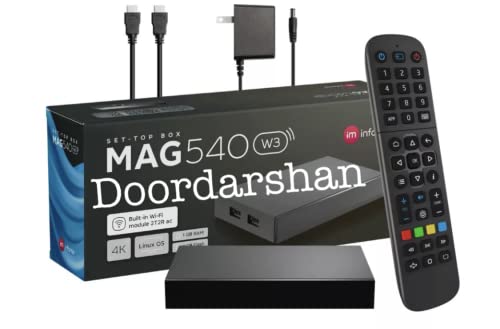 Newest 2022 Doordarshan Mag 540W3 4K, Built-in Dual Band 2.4G/5G WiFi, HDMI Cable (Much Faster Than Old Mag 324w2, 424W3, 524w3 and 522w3) Black