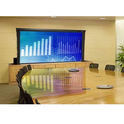 WSSBK 92 inch 16:9 Floor Rising Electric Anti Light Motorized Projection Screen for Short Throw Laser Projector