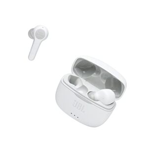JBL Tune 215TWS True Wireless Earbud Headphones Pure Bass Sound, Bluetooth, 25H Battery, Dual Connect (White)