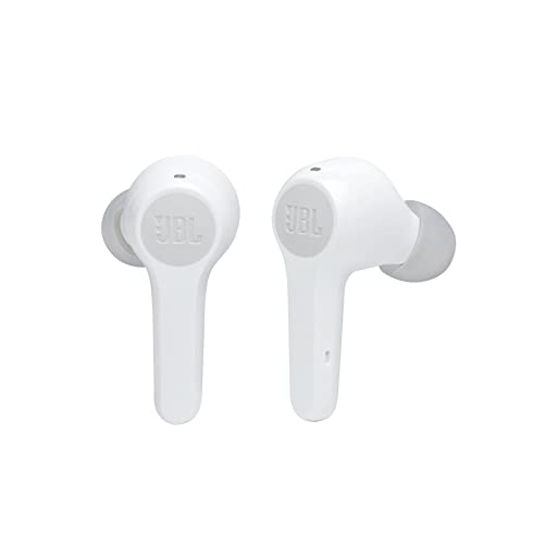 JBL Tune 215TWS True Wireless Earbud Headphones Pure Bass Sound, Bluetooth, 25H Battery, Dual Connect (White)