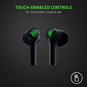 Razer Hammerhead True Wireless X Earbuds: Custom-Tuned 13mm Drivers - Bluetooth 5.2 w/Auto-Pairing - 60ms Low-Latency Gaming Mode - Touch Enabled - Mobile App Customization - Classic Black