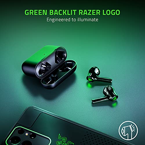 Razer Hammerhead True Wireless X Earbuds: Custom-Tuned 13mm Drivers - Bluetooth 5.2 w/Auto-Pairing - 60ms Low-Latency Gaming Mode - Touch Enabled - Mobile App Customization - Classic Black