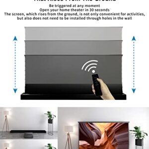 VIVIDSTORM-Projector Screens S PRO P 120inch Perforate Sound Transparent Electric Tension Floor Screen, Portable ALR Movie Theater Compatible Ultra Short Focus Laser Projector,VSDSTUST120HP-WB