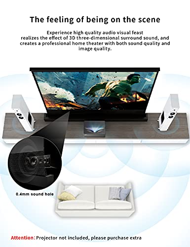 VIVIDSTORM-Projector Screens S PRO P 120inch Perforate Sound Transparent Electric Tension Floor Screen, Portable ALR Movie Theater Compatible Ultra Short Focus Laser Projector,VSDSTUST120HP-WB