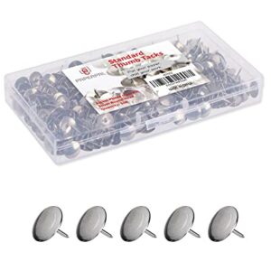 PAPERPAL 500 Standard Thumbtacks for Cork Board, Flat Thumb Tacks for Posters, Bulletin Board Tacks, Metal Pushpins for Office School & Personal Use