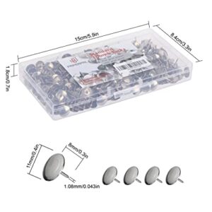 PAPERPAL 500 Standard Thumbtacks for Cork Board, Flat Thumb Tacks for Posters, Bulletin Board Tacks, Metal Pushpins for Office School & Personal Use