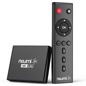 neumi atom 4k lite ultra-hd digital media player for usb drives and sd cards – plays 4k/uhd videos, hevc/h.265, hdmi and analog av, automatic playback, looping, trigger capability