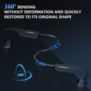 sayrelances Bone Conduction Headphones, Open-Ear Bluetooth Sport Headphones, Built-in Mic Wireless Earphone for Workout Hiking Running Driving Cycling Fitness Walking