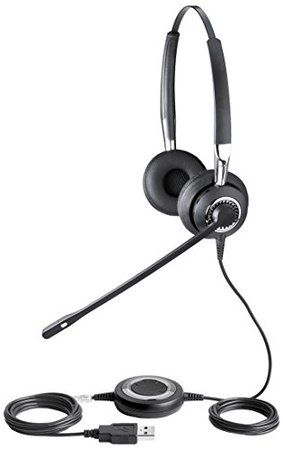 Jabra BIZ 2400 USB UC Duo Corded Headset for Softphone and Mobile Phone