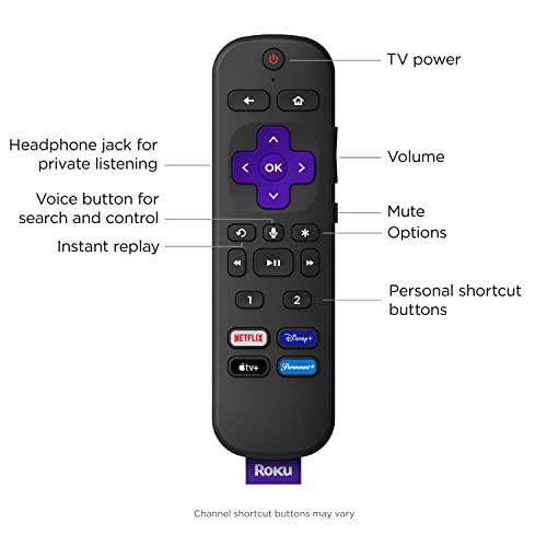 Roku Streambar Pro | 4K/HD/HDR Streaming Media Player & Cinematic Sound, All In One, Roku Voice Remote with Headphone Jack for Private Listening, Personal Shortcut Buttons, and TV Controls (Renewed)