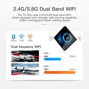 Android 10.0 TV Box, T95 Android Box 4GB RAM 32GB ROM Allwinner H616 Quad-core Smart Android TV Box 64bit, Support 2.4G/5.0G Dual WiFi 6K Utral HD / 3D / H.265 with Bluetooth 5.0