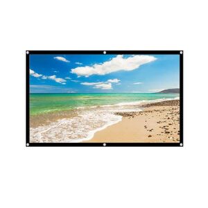 60″ projector screen, 60inch small 16:9 hd foldable anti-crease video projection screen, portable 4:3 outdoor indoor home theater movie projector curtain fit for party camping movie bedroom