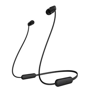 sony wi-c200 wireless in-ear headset/headphones with mic for phone call, black (wic200/b)