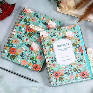 Planner 2023-2024 - Weekly Monthly Planner 2023-2024, July 2023 - June 2024, 12 Monthly Weekly Planner with Tabs, Hardcover, 6.4‘’ x 8.3'' Calendar Planner with Elastic Closure, Inner Pocket