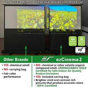 Elite Screens ezCinema 2, 52-inch 4:3,Portable Manual Floor Pull Up Scissor Backed Projector Screen, Home Theater Office Classroom Projection Carrying Bag, 2-YEAR WARRANTY US Based Company - F52XWV2