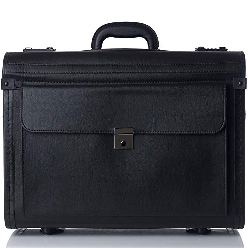 Alpine Swiss Rolling 17" Laptop Briefcase on Wheels Attache Lawyers Case Legal Size