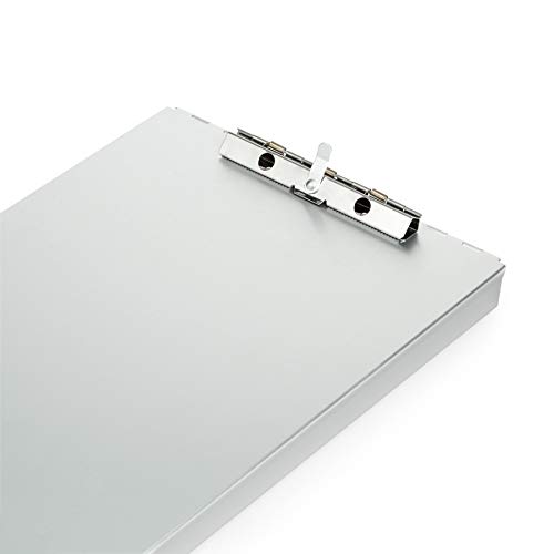 Blue Summit Supplies Aluminum Storage Clipboard, 1 Compartment, Clip for Letter Paper, Great for Office, Jobsite or Classroom