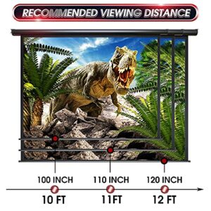 Aoxun 120" Motorized Projector Screen - Indoor and Outdoor Movies Screen 120 inch Electric 4:3 Projector Screen W/Remote Control