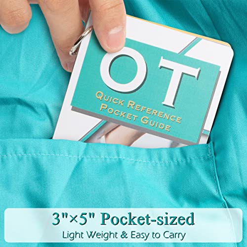 Occupational Therapy Reference Pocket Guide - Must Have OT Resource, 32 Pages OT Quick Tips for OT Student Occupational Therapist Gifts, 17 Cards Perfect Pocket Sized 3"×5" - General Adult Rehab Set