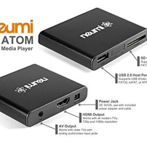 NEUMI Atom 1080P Full-HD Digital Media Player for USB Drives and SD Cards - with HDMI and Analog AV, Automatic Playback and Looping Capability