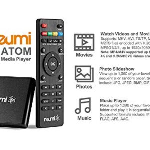 NEUMI Atom 1080P Full-HD Digital Media Player for USB Drives and SD Cards - with HDMI and Analog AV, Automatic Playback and Looping Capability