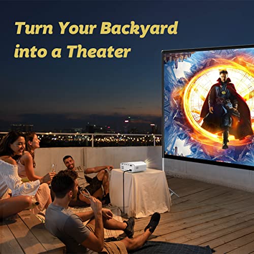 Projector Screen with Stand, 100 inch Outdoor Movie Screen with Tripods, 16:9 4K HD Portable Video Projection Screen for Backyard Home Theater Outside Movie Night Camping w Carry Bag (100 Inch)