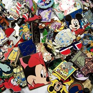 Disney Pins Trading Lot - Assorted Pin Enamel/Metal Set with Mouse Backing Collector for Book Tradable Individually Bagged No Doubles Perfect Gifts or Present kids Birthday (15), White