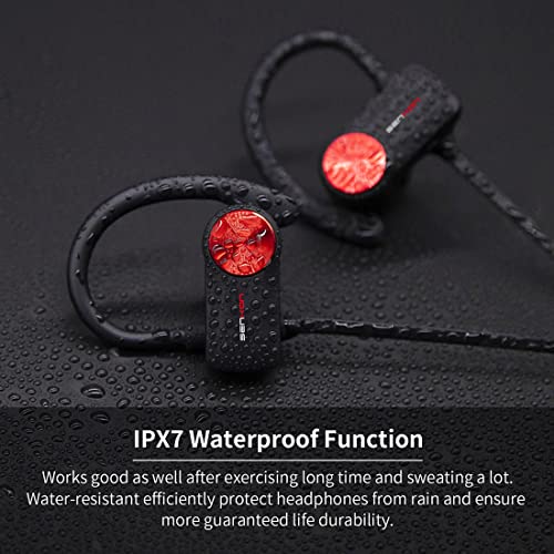 COMESONG Senkon Bluetooth Headphones,IPX7 Waterproof Sports Bluetooth Earbuds Gym Wireless Earbuds 24+h Battery 1.5h Quick Charge Excellent HiFi Stereo Sound with Richer Bass&14.2mm Speaker